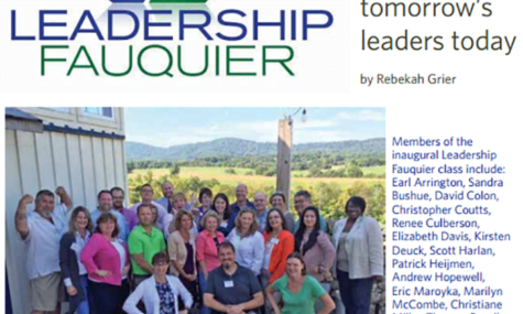 Leadership Fauquier article - featured on Talk19 Media website - A Quality Media & Marketing company; Affordable for Small Business.